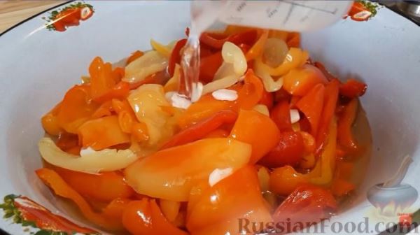 Маринованный болгарский перец с чесноком (на зиму)